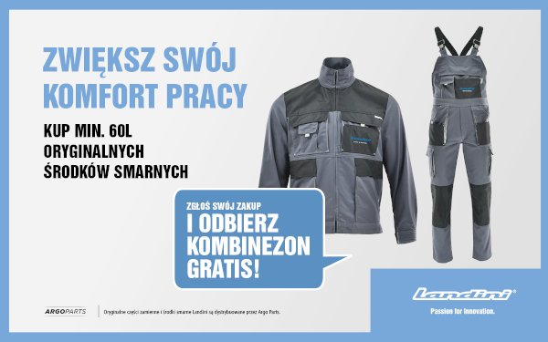 Promocja: Kombinezon GRATIS przy zakupie oleju Landini!